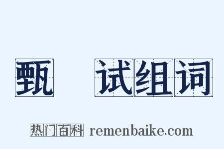 甄録试组词是什么意思的图片